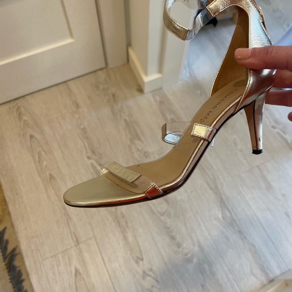 Tamara Mellon Size 6.5 Gold Sandals